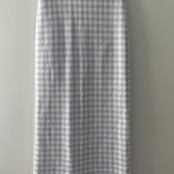 Zara Gingham Knit High Waist Midi Skirt Small - Picture 6 of 7